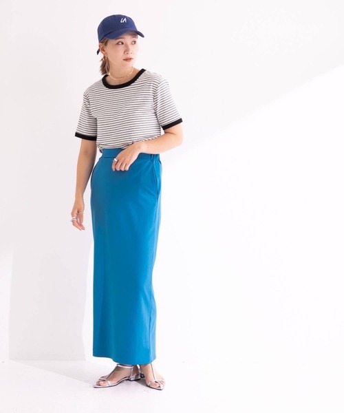 bohmal(ボマール)の「配色ボーダーリンガーTシャツ(Tシャツ/カットソー・レディース・ホワイト/ピンク/ブルー・FREE)」の22枚目の写真