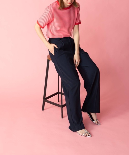 bohmal(ボマール)の「配色ボーダーリンガーTシャツ(Tシャツ/カットソー・レディース・ホワイト/ピンク/ブルー・FREE)」の14枚目の写真