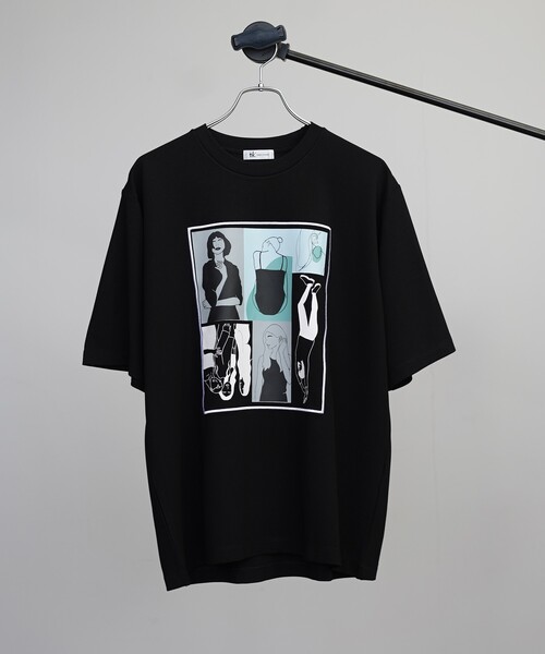 tk.TAKEO KIKUCHI（ティーケータケオキクチ）の「◆ポートレートピクチャーTシャツ（Tシャツ/カットソー・メンズ・ホワイト/ブラック・01/02/03）」の2枚目の写真