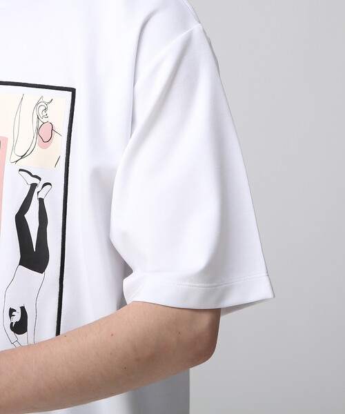 tk.TAKEO KIKUCHI（ティーケータケオキクチ）の「◆ポートレートピクチャーTシャツ（Tシャツ/カットソー・メンズ・ホワイト/ブラック・01/02/03）」の10枚目の写真