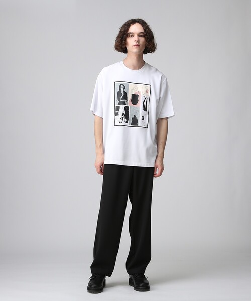 tk.TAKEO KIKUCHI（ティーケータケオキクチ）の「◆ポートレートピクチャーTシャツ（Tシャツ/カットソー・メンズ・ホワイト/ブラック・01/02/03）」の14枚目の写真