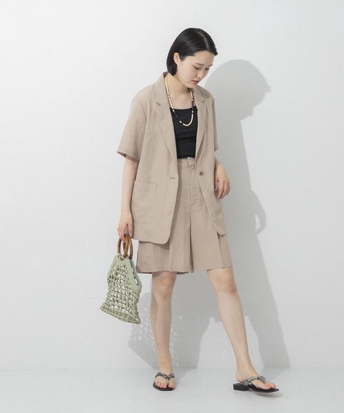 URBAN RESEARCH（アーバンリサーチ）の「タックショートパンツ（その他パンツ・レディース・ベージュ/ブルー系その他・38/36）」の5枚目の写真