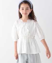 スカラップレースブラウス5分袖/キッズ/276857