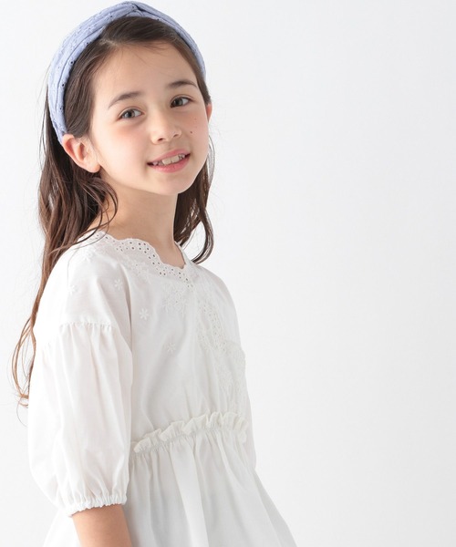 GLOBAL WORK（グローバルワーク）の「スカラップレースブラウス5分袖/キッズ/276857（シャツ/ブラウス・キッズ・ホワイト/ブラック・130cm/160cm/150cm/100cm/120cm/140cm/110cm）」の10枚目の写真