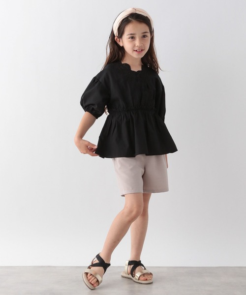 GLOBAL WORK（グローバルワーク）の「スカラップレースブラウス5分袖/キッズ/276857（シャツ/ブラウス・キッズ・ホワイト/ブラック・130cm/160cm/150cm/100cm/120cm/140cm/110cm）」の15枚目の写真