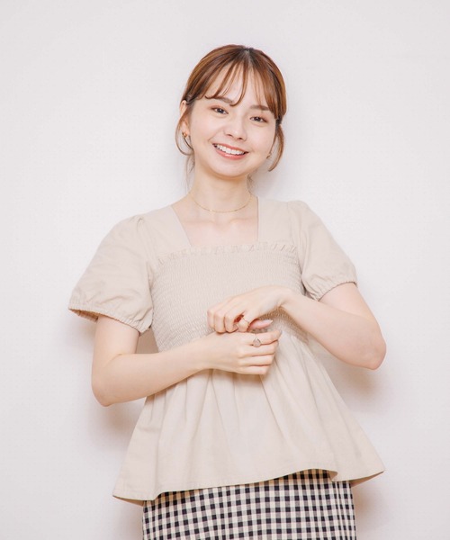 flower（フラワー）の「サマーフラワーズトップ2（Tシャツ/カットソー・レディース・ベージュ/ブルー・FREE）」の18枚目の写真