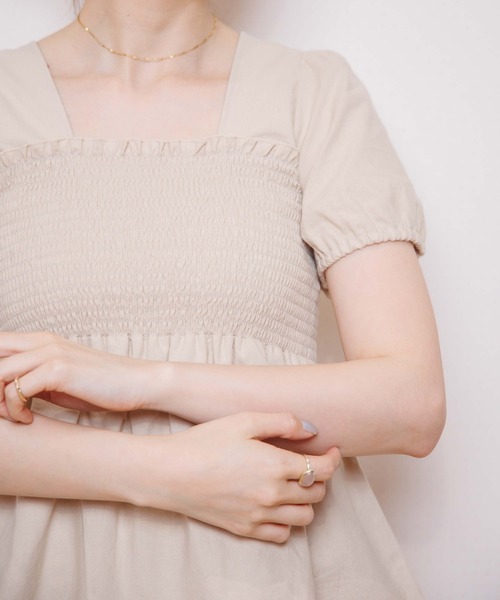 flower（フラワー）の「サマーフラワーズトップ2（Tシャツ/カットソー・レディース・ベージュ/ブルー・FREE）」の19枚目の写真