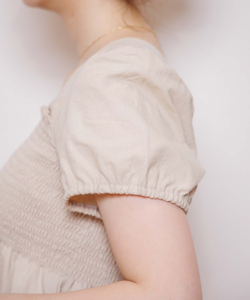 flower（フラワー）の「サマーフラワーズトップ2（Tシャツ/カットソー・レディース・ベージュ/ブルー・FREE）」の20枚目の写真