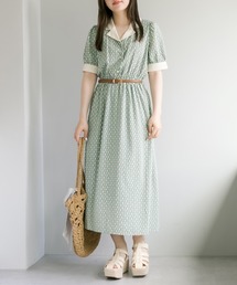 OLIVE des OLIVE | 【WEB限定】クレリック開襟ワンピース(ワンピース)