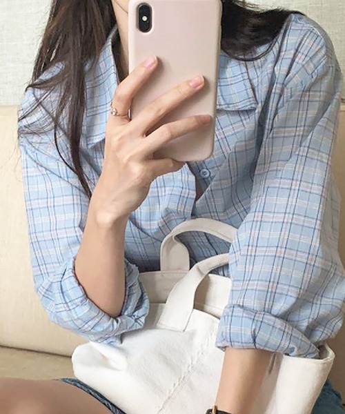Girly Doll(ガーリードール)の「シャツ(シャツ/ブラウス・レディース・イエロー/ブルー・F)」の4枚目の写真