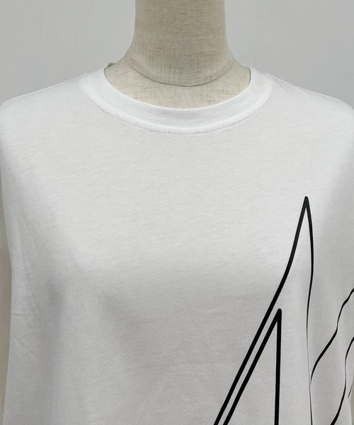 PICCIN（ピッチン）の「ナンバリングプリントTシャツ（Tシャツ/カットソー・レディース・オフホワイト/ブラック・M）」の12枚目の写真