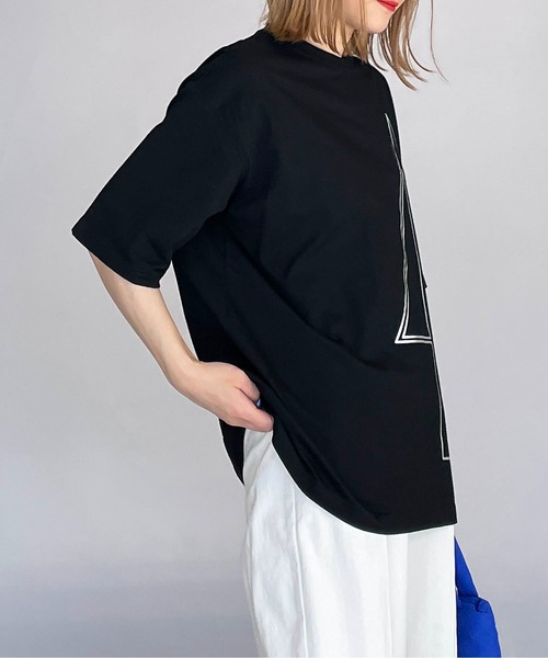 PICCIN（ピッチン）の「ナンバリングプリントTシャツ（Tシャツ/カットソー・レディース・オフホワイト/ブラック・M）」の22枚目の写真