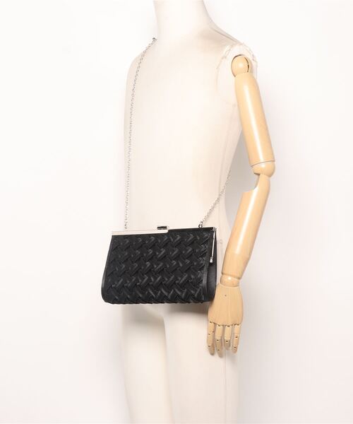 Cupid Heart（キューピッドハート）の「【Cupid Heart】結婚式バッグ　折りサテンシンプルクラッチバッグ（クラッチバッグ・レディース・ベージュ/シルバー/ブラック・MEDIUM）」の6枚目の写真