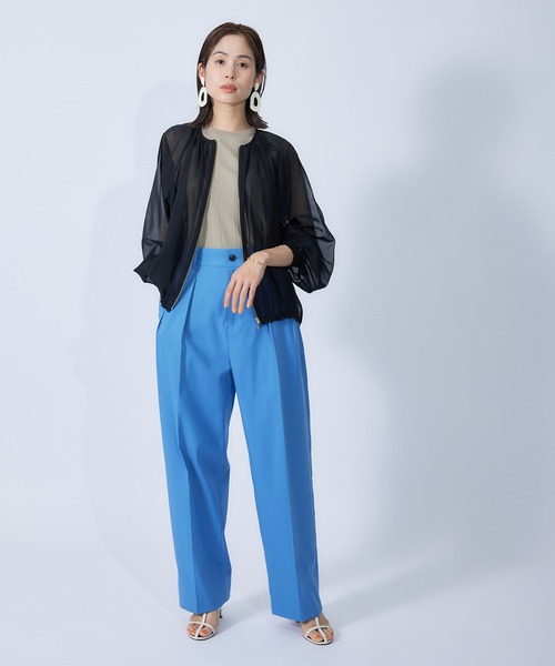 ROPE'（ロペ）の「コットンオーガンジーシアーブルゾン（ブルゾン・レディース・ブラック/ベージュ・38）」の10枚目の写真