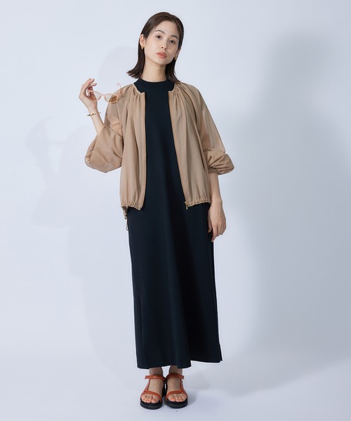 ROPE'（ロペ）の「コットンオーガンジーシアーブルゾン（ブルゾン・レディース・ブラック/ベージュ・38）」の3枚目の写真