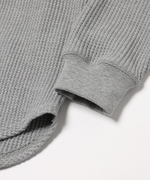 MR.OLIVE（ミスターオリーブ）の「ヘビーワッフル / ラウンドカット クルーネック ロンT/カットソー（Tシャツ/カットソー・メンズ・ブラック/グレー/ネイビー・SMALL/MEDIUM/LARGE）」の9枚目の写真