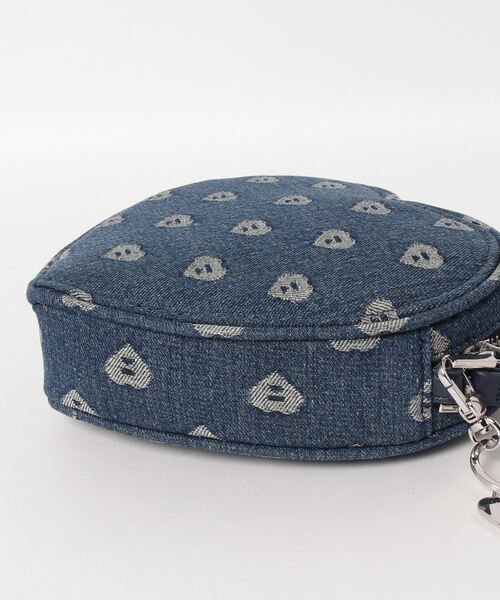 DENIM HEART SHAPE BAG L
