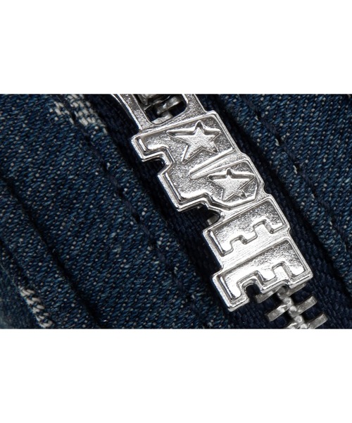 DENIM HEART SHAPE BAG L