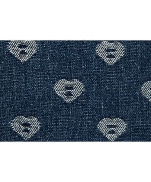 DENIM HEART SHAPE BAG L