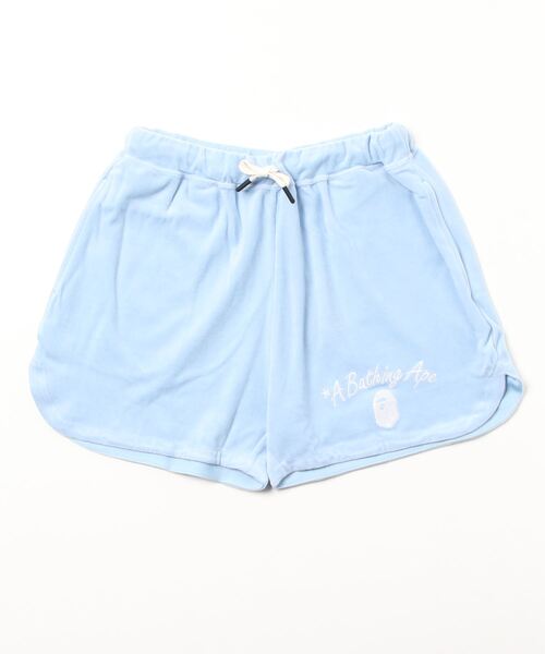 A BATHING APE(アベイシングエイプ)の「BAPE VELOUR EASY SHORTS L(その他パンツ・レディース・サックスブルー/パープル・X-SMALL/SMALL)」の2枚目の写真