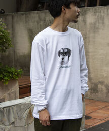 GLOSTER | 《新柄&新色追加!!》【GLOSTER/グロスター】DOG&CAT 犬猫プリントロンT(Tシャツ/カットソー)