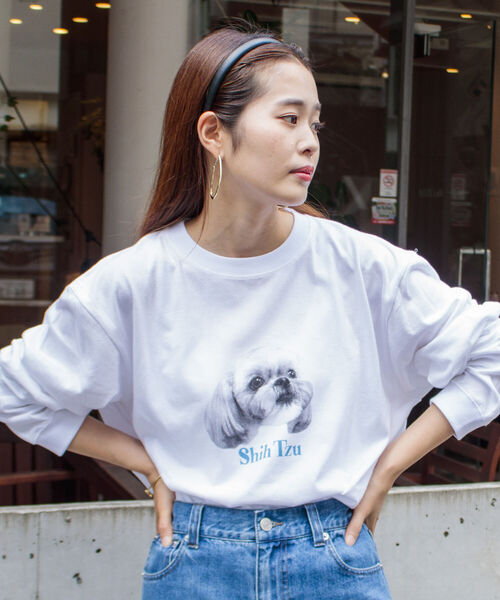 GLOSTER(グロスター)の「《新柄&新色追加!!》【GLOSTER/グロスター】DOG&CAT 犬猫プリントロンT(Tシャツ/カットソー・メンズ・ホワイト系その他/ホワイト系その他2/ホワイト系その他3/ホワイト系その他4/ホワイト系その他5/ホワイト系その他6/グレー系その他/グレー系その他2/グレー系その他3/グレー系その他4/グレー系その他5/グレー系その他6・M/L/XL)」の6枚目の写真