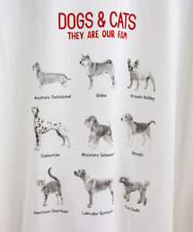 GLOSTER | 《新柄&新色追加!!》【GLOSTER/グロスター】DOG&CAT 犬猫プリントロンT(Tシャツ/カットソー)