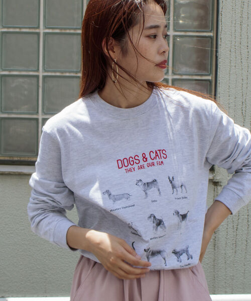 GLOSTER(グロスター)の「《新柄&新色追加!!》【GLOSTER/グロスター】DOG&CAT 犬猫プリントロンT(Tシャツ/カットソー・メンズ・ホワイト系その他/ホワイト系その他2/ホワイト系その他3/ホワイト系その他4/ホワイト系その他5/ホワイト系その他6/グレー系その他/グレー系その他2/グレー系その他3/グレー系その他4/グレー系その他5/グレー系その他6・M/L/XL)」の12枚目の写真