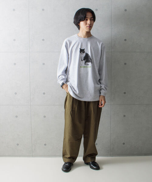 GLOSTER(グロスター)の「《新柄&新色追加!!》【GLOSTER/グロスター】DOG&CAT 犬猫プリントロンT(Tシャツ/カットソー・メンズ・ホワイト系その他/ホワイト系その他2/ホワイト系その他3/ホワイト系その他4/ホワイト系その他5/ホワイト系その他6/グレー系その他/グレー系その他2/グレー系その他3/グレー系その他4/グレー系その他5/グレー系その他6・M/L/XL)」の13枚目の写真