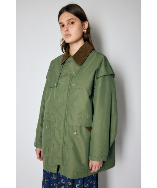 MOUSSY(マウジー)の「CAPE HUNTING ジャケット(ミリタリージャケット・レディース・カーキ/キナリ/ブルー・1/2)」の7枚目の写真