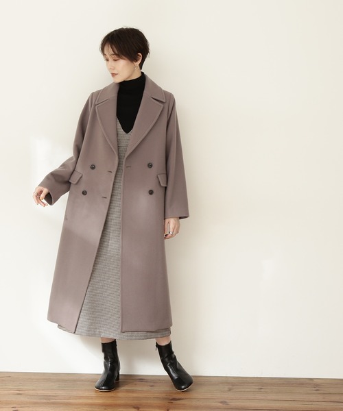 N.（N. Natural Beauty Basic）（エヌエヌナチュラルビューティーベーシック）の「【横田ひかるさん着用】【S Size Line】◆ビーバーメルトンロングチェスターコート（チェスターコート・レディース・ブラック/グレー/ピンク/グリーン/キャメル・SMALL/MEDIUM）」の11枚目の写真