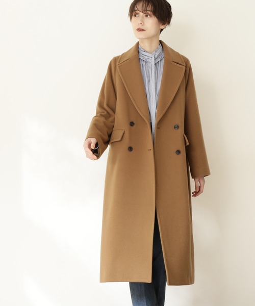 N.（N. Natural Beauty Basic）（エヌエヌナチュラルビューティーベーシック）の「【横田ひかるさん着用】【S Size Line】◆ビーバーメルトンロングチェスターコート（チェスターコート・レディース・ブラック/グレー/ピンク/グリーン/キャメル・SMALL/MEDIUM）」の16枚目の写真