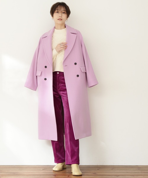 N.（N. Natural Beauty Basic）（エヌエヌナチュラルビューティーベーシック）の「【横田ひかるさん着用】【S Size Line】◆ビーバーメルトンロングチェスターコート（チェスターコート・レディース・ブラック/グレー/ピンク/グリーン/キャメル・SMALL/MEDIUM）」の20枚目の写真