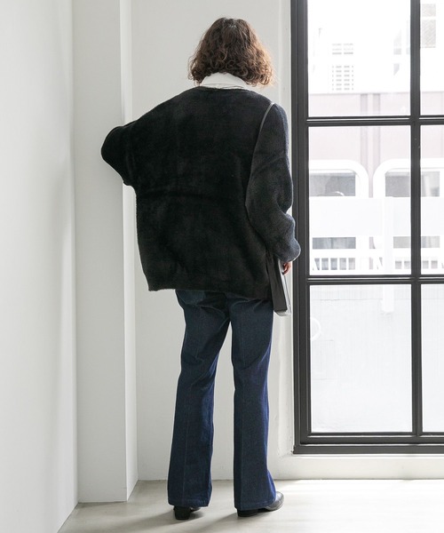 HARE（ハレ）の「シャギーニットカーディガン(HARE)（カーディガン/ボレロ・メンズ・ブラック/グレー/ブラウン/グリーン/ブルー/オレンジ・SMALL/MEDIUM）」の12枚目の写真