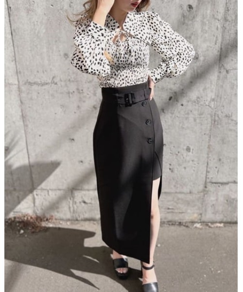 INGNI(イング)の「共ベルト付スリットナロースカート(スカート・レディース・ブラウン系その他2/ライトベージュ/ブラック/ブラウン・FREE)」の16枚目の写真