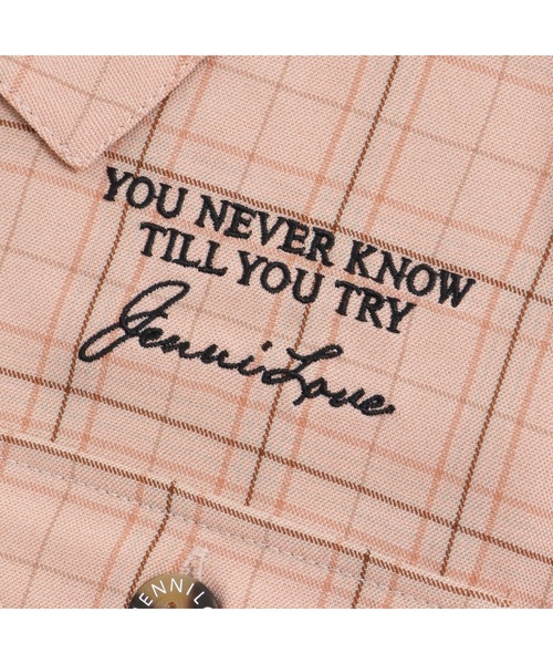 JENNI love（ジェニィラブ）の「袖ボリュームチェックショート丈シャツ（シャツ/ブラウス・キッズ・ラベンダー/ベージュ/ピンク・130cm/150cm/160cm/140cm）」の13枚目の写真