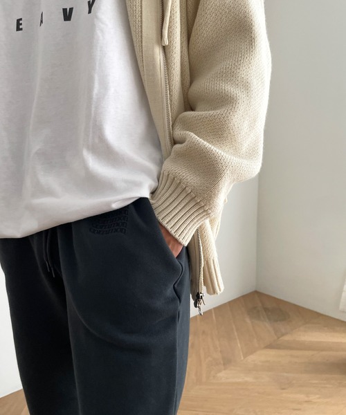 CANAL JEAN（キャナルジーン）の「RCW BLUE LABEL(ブルーレーベル) "common"刺繍裏毛スウェットパンツ（スウェットパンツ・レディース・ブラック/ヘザーグレー/ブラウン/オートミール・40/36/38）」の8枚目の写真