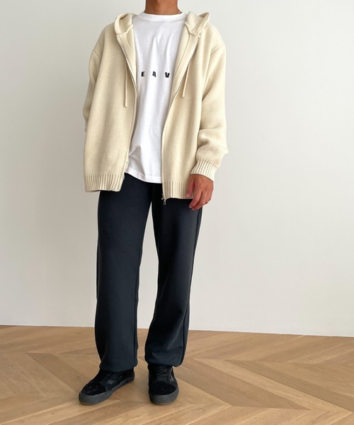 CANAL JEAN（キャナルジーン）の「RCW BLUE LABEL(ブルーレーベル) "common"刺繍裏毛スウェットパンツ（スウェットパンツ・レディース・ブラック/ヘザーグレー/ブラウン/オートミール・40/36/38）」の9枚目の写真