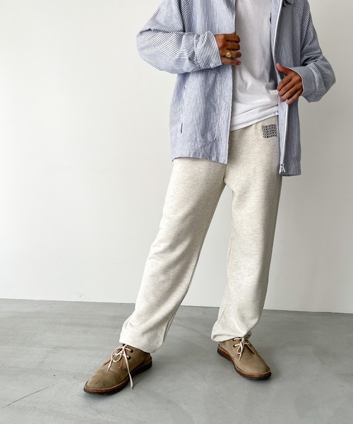 CANAL JEAN（キャナルジーン）の「RCW BLUE LABEL(ブルーレーベル) "common"刺繍裏毛スウェットパンツ（スウェットパンツ・レディース・ブラック/ヘザーグレー/ブラウン/オートミール・40/36/38）」の6枚目の写真