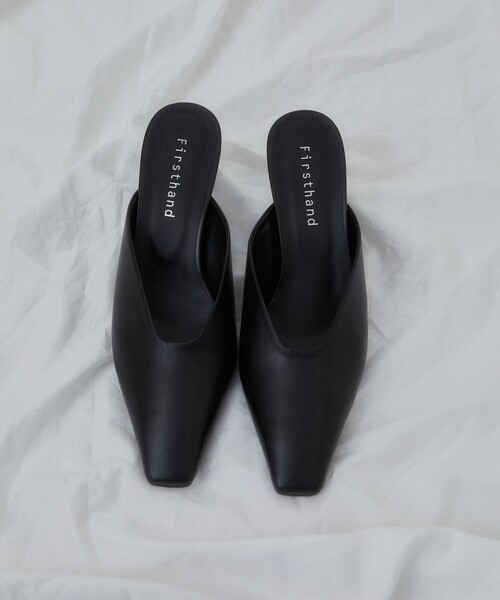Firsthand（ファーストハンド）の「Firsthand/ファーストハンド ポインテッドトゥ レザーミュール/ポインテッドトゥ レザーミュール（パンプス・レディース・ブラック/クリーム・S/M/L）」の7枚目の写真