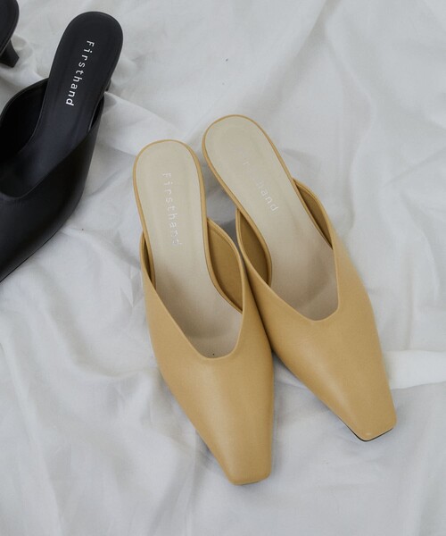 Firsthand（ファーストハンド）の「Firsthand/ファーストハンド ポインテッドトゥ レザーミュール/ポインテッドトゥ レザーミュール（パンプス・レディース・ブラック/クリーム・S/M/L）」の15枚目の写真