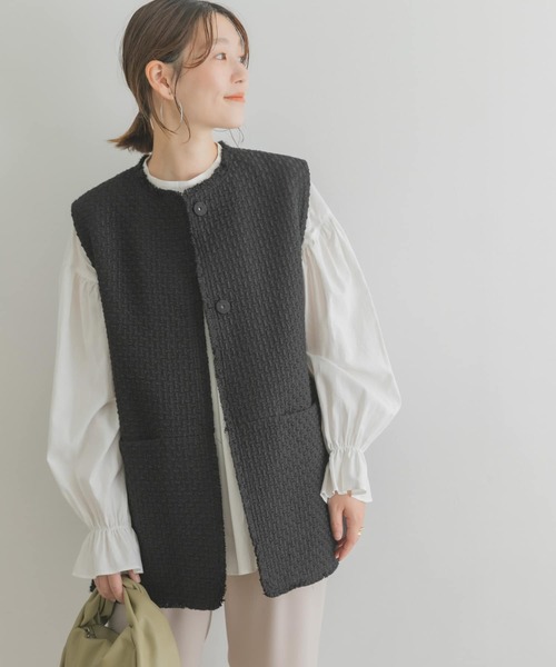 『VERY11月号掲載』FbyROSSOウールツイードジレ