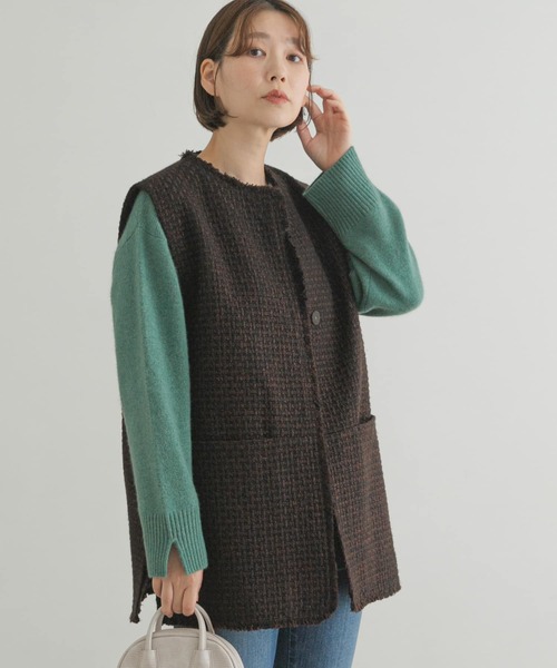 F by ROSSO（エフバイロッソ）の「F by ROSSO　ウールツイードジレ（その他アウター・レディース・ブラック/ブラウン・FREE）」の18枚目の写真