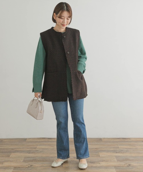 F by ROSSO（エフバイロッソ）の「F by ROSSO　ウールツイードジレ（その他アウター・レディース・ブラック/ブラウン・FREE）」の19枚目の写真