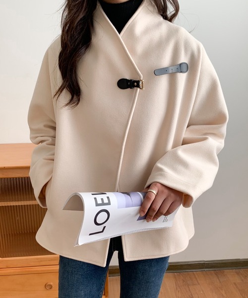 ABITOKYO(アビトーキョー)の「スタンドカラーショートコート(その他アウター・レディース・ベージュ/モカ/ブラック・FREE)」の20枚目の写真