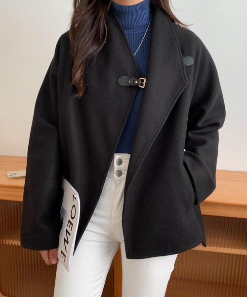 ABITOKYO(アビトーキョー)の「スタンドカラーショートコート(その他アウター・レディース・ベージュ/モカ/ブラック・FREE)」の13枚目の写真