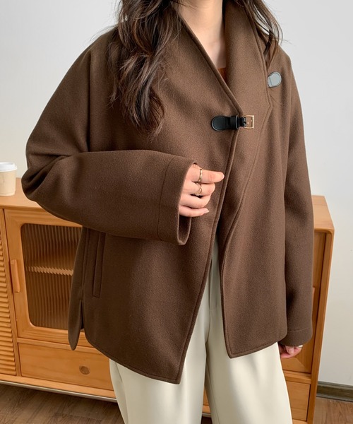 ABITOKYO(アビトーキョー)の「スタンドカラーショートコート(その他アウター・レディース・ベージュ/モカ/ブラック・FREE)」の22枚目の写真