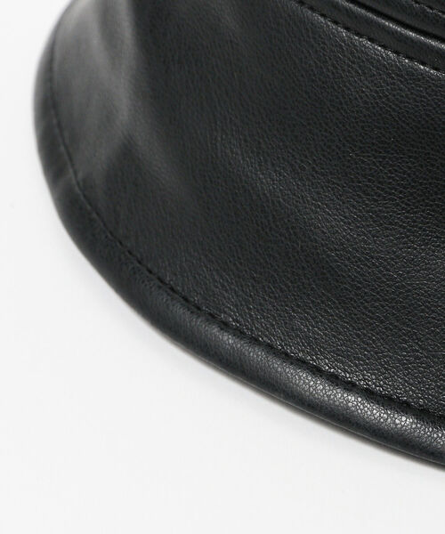 Ray BEAMS（レイビームス）の「Ray BEAMS / フェイクレザー バケットハット（ハット・レディース・ナチュラル/ブラック・ONE SIZE）」の9枚目の写真