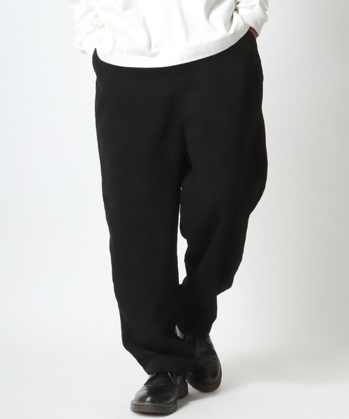 Lazar（ラザル）の「Wide silhouette Corduroy Balloon Pants/セットアップ対応 ワイドシルエット コーデュロイ バルーンパンツ/イージーパンツ（チノパンツ・メンズ・ブラック/ブラウン/カーキ/アイボリー・LL/L/M）」の3枚目の写真