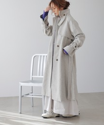 frames RAY CASSIN | WEB限定 yun_wearコラボ ウールライクスタンドカラーフラップコート(トレンチコート)